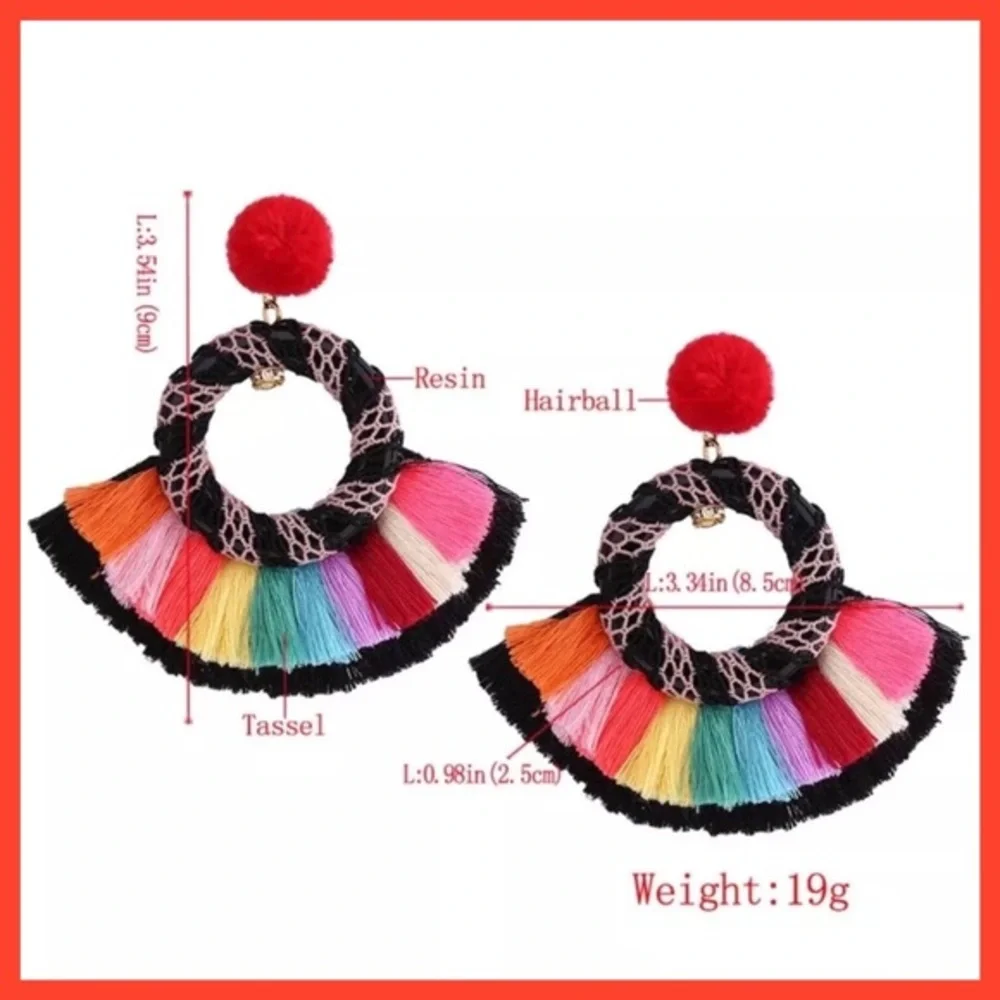 “CARNIVALE” JUST FOR FUN STUD MULTI‎ COLOR EARRINGS